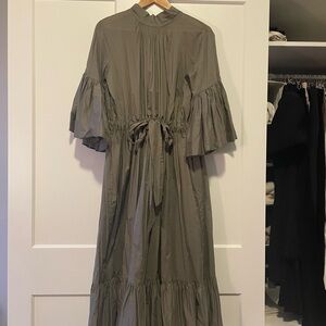 Mahsa Sage Green Midi Dress